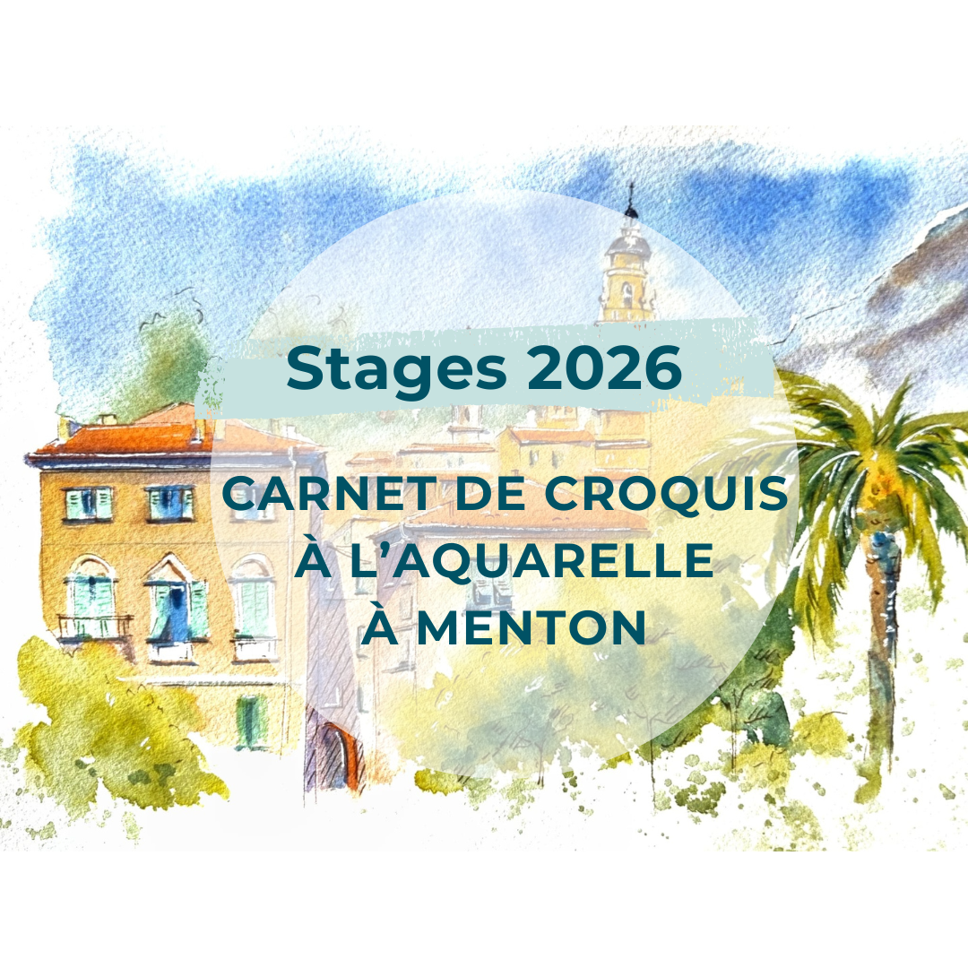 Stage carnet de voyage à l’aquarelle à Menton avec Emmanuelle Exploration